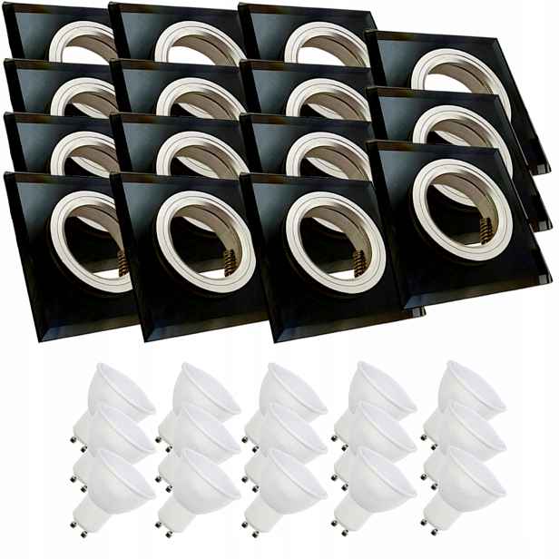 15x Skleněné Stropní Svítidlo Zapuštěné Do Stropu Křišťál 10W Led Žárovky