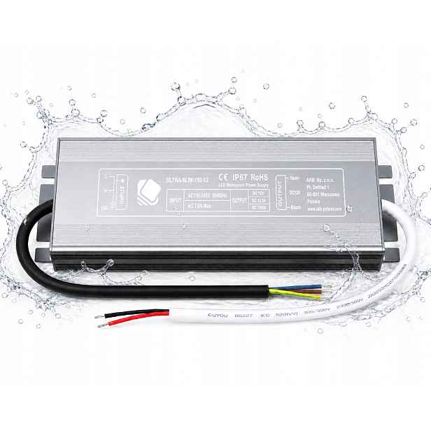 Napájecí Zdroj 12V Led 150W 12,5A Hermetický Led pásek Cob Rgb Premium IP67