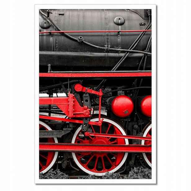 Plakáty v rámu 40x60 Červené hnací kola
