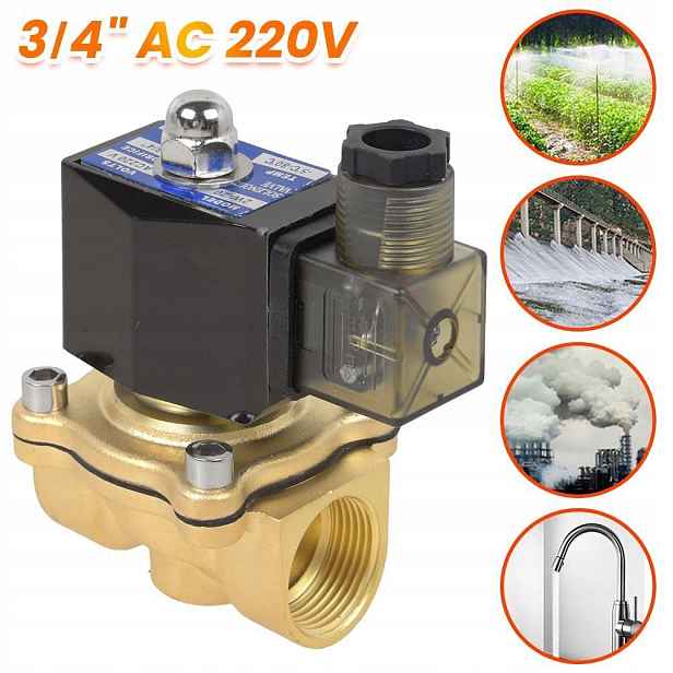 G3/4" Mosazný Elektromagnetický Ventil 220V Nc 0-10MPA
