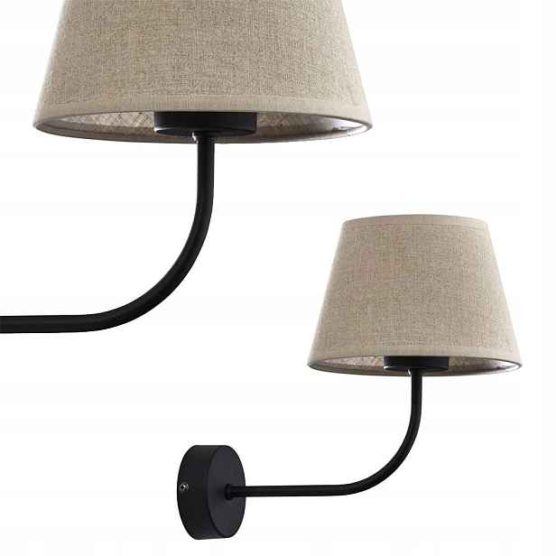 Černá kovová nástěnná lampa Chicago 30 cm Kancelář E27 Tk Tk Lighting