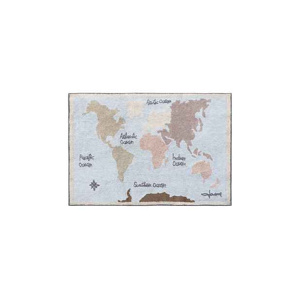 Pratelný ručně tkaný bavlněný dětský koberec 140x200 cm Vintage Map – Lorena Canals
