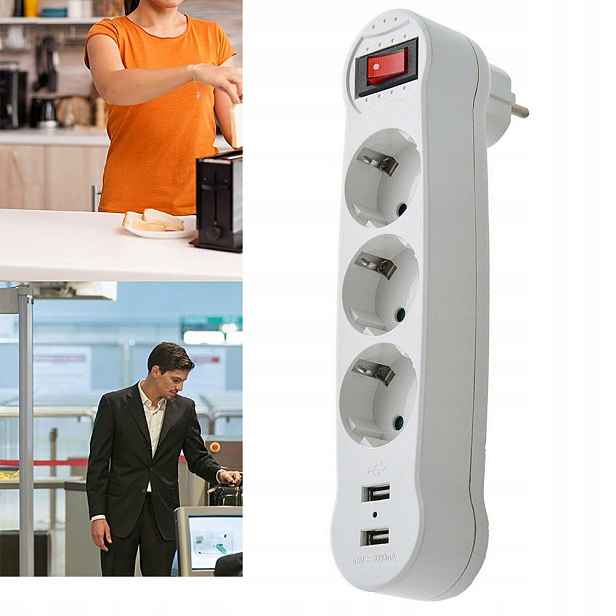 Rozdělovač Vícezásuvkových Zásuvek, Montáž 3 Zásuvek A Usb