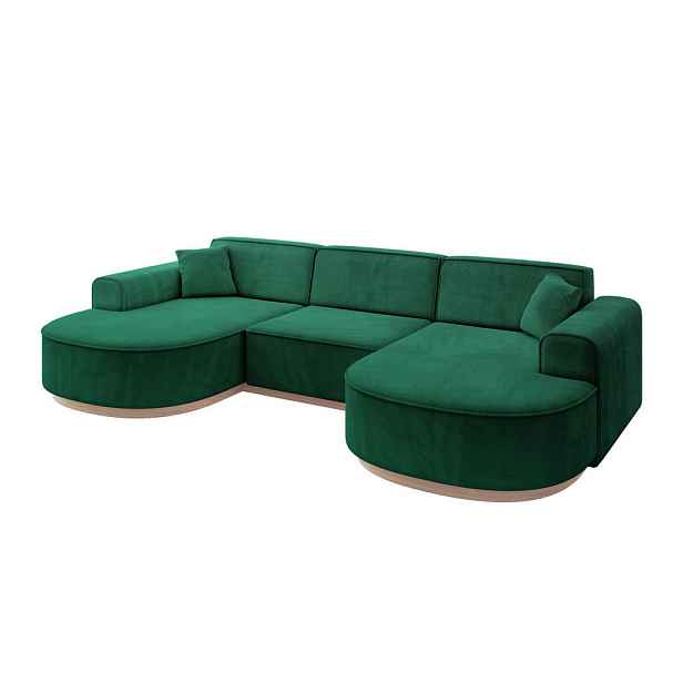 ALTDECOR SEDACÍ SOUPRAVA ve tvaru U MARI-U1-v1 303x171x83 Zelená Velur