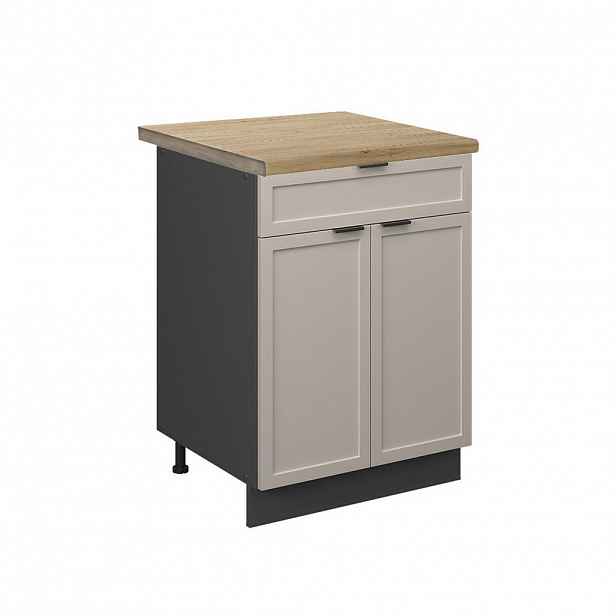 Vicco SPODNÍ SKŘÍŇKA KUCHYŇSKÉ LINKY Fame-Line GreyBeige 60 cm se zásuvkou, PD Dub