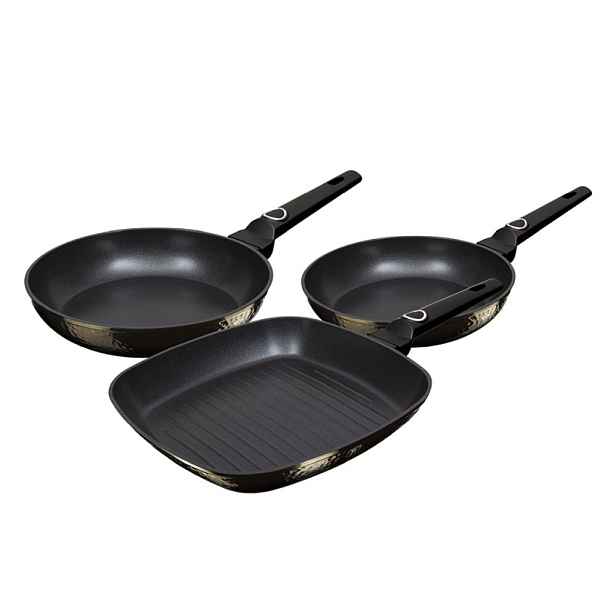 BERLINGERHAUS Sada pánví s titanovým povrchem 3 ks Primal Gloss Collection steak BH-6073