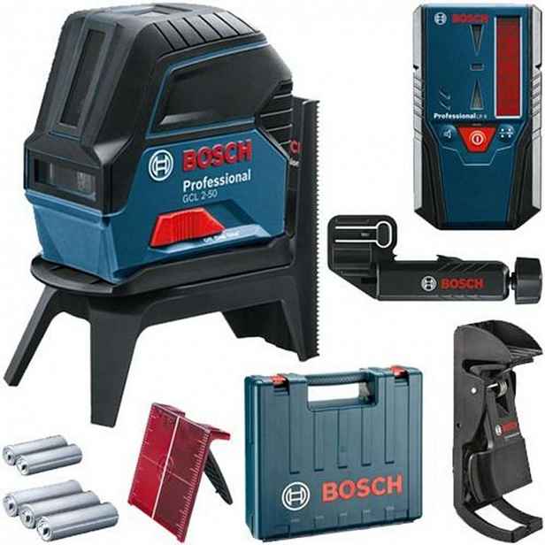 Bosch - Kombinovaný laser, dosah 50 m, s přijímačem a příslušenstvím 0601066F01