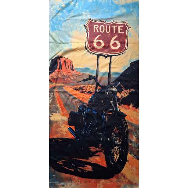 Motocyklový Ručník Route 66 Plážový Kaňon Ručník Pro Motorkáře 75x150