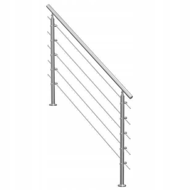 Schodišťové zábradlí 150 cm 5 příček nerezová ocel sada terasa