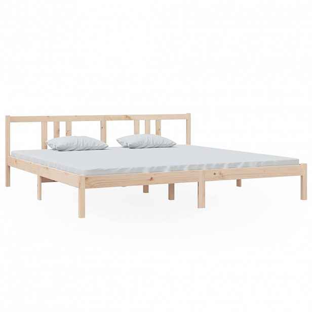 vidaXL Rám postele bez matrace masivní dřevo 200 x 200 cm