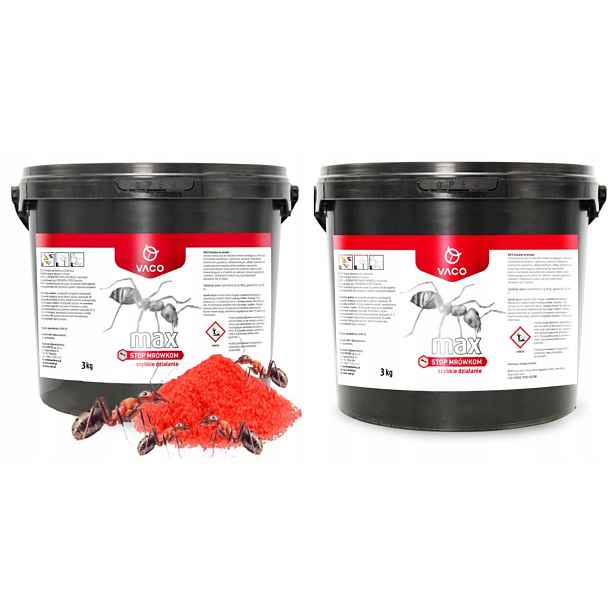 6 kg prášek proti mravencům Přípravek na mravence odstraňuje Hnízda Vaco Max 2 x 3 kg