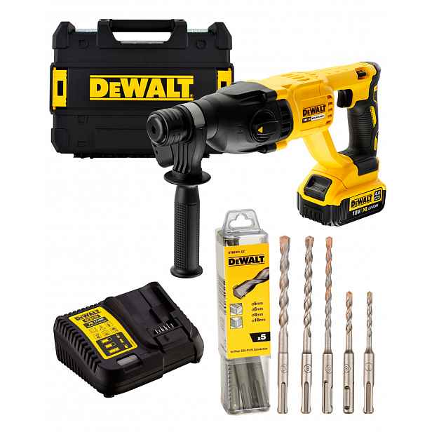 DeWalt DCH133P2 Vrtací kladivo 2x 5Ah 2,6J Vrtáky