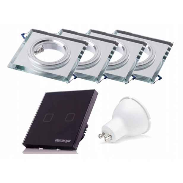 Sada Stropní svítidlo Halogen 4x spínač