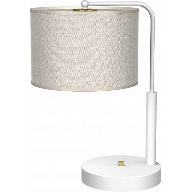 Stolní lampa Milagro Lino bílá s výkonem až 60 W