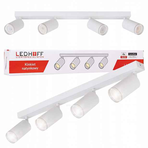 Stropní svítidlo nástěnná lampa 4x Spot Bílá do pokoje Nastavitelná