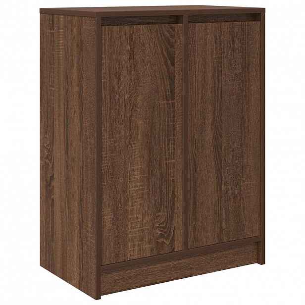 vidaXL Botník hnědý dub 57x34x76 cm kompozitní dřevo