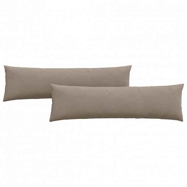 vidaXL Pohovkové polštáře 2 ks textil Taupe 145 x 40 cm