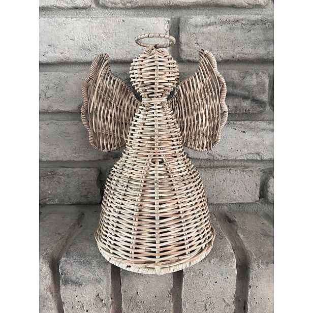 Ratanová dekorace Anděl Lovely Angel Hampton Vánoční ozdoba
