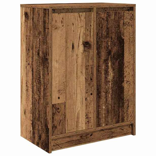 vidaXL Botník Staré dřevo 57x34x76 cm kompozitní dřevo