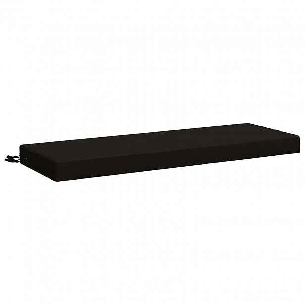 vidaXL Polštář na lavici SOEST 100% polyester Černá 110 x 40 x 8 cm