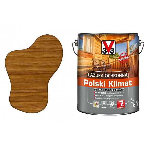 3V3 Výkonný lakovací nátěr na dřevo s dekorativní impregnací na dřevo Extra