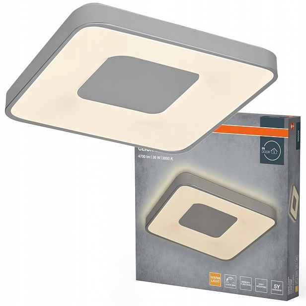 Stropní Svítidlo Led nástěnné svítidlo 36W 2000lm 3000K Teplá stříbrná Orbis Osram