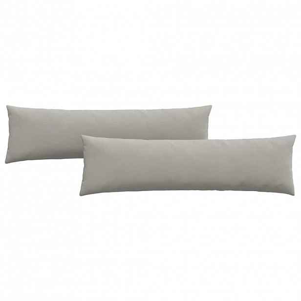 vidaXL Pohovkové polštáře 2 ks textil Světle šedá 145 x 40 cm