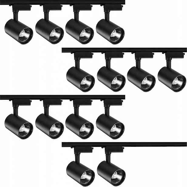 14 X Kolejnicový Reflektor Led Lampa Systém Kolejnicového Osvětlení Kolejnicový Kabel