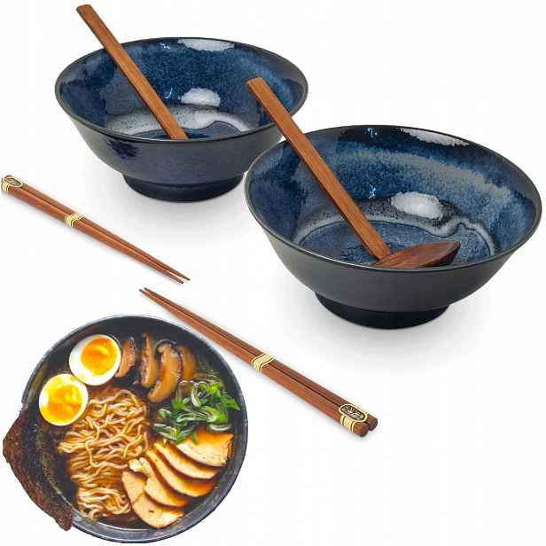 Sada misek a tyčinek na polévku a těstoviny Ramen Motiv Izayoi