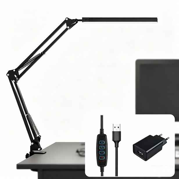 10W Led stolní lampa na školní stůl Noční Lampa Kreslící, nastavitelná