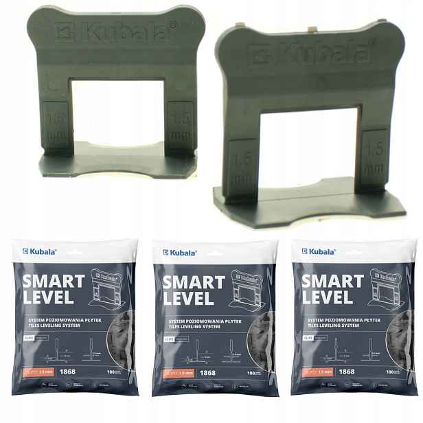 Kubala Smart Level Klipsy Pro Vyrovnávání Dlaždic 1,5 MM Sada 300 Kusů