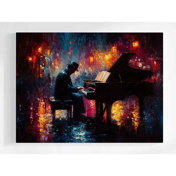 Plakát Hudba Koncert Blues Jazz Klavír Pianista 100x75