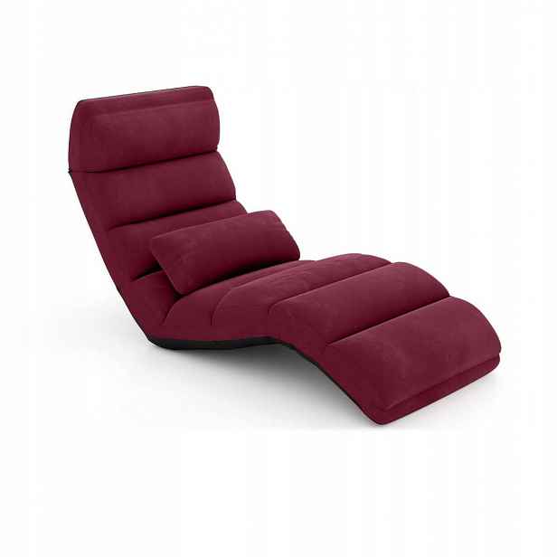 Skládací podlahové křeslo burgundy Ležanka Costway