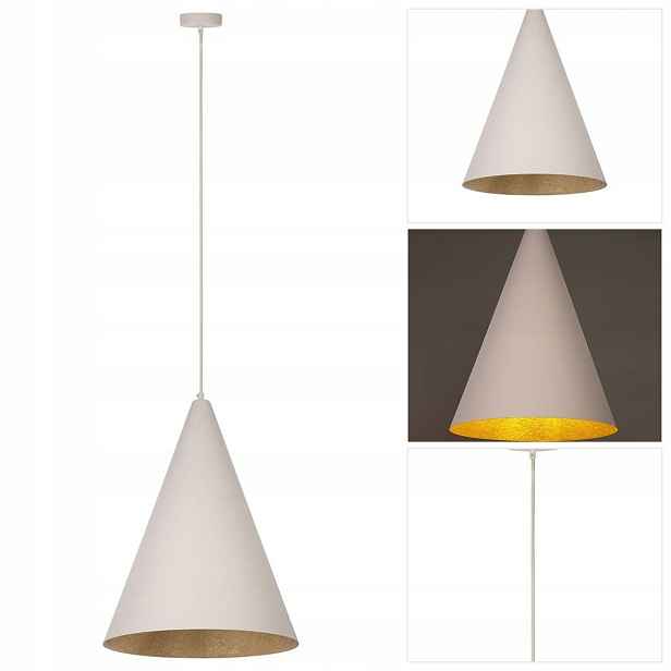 Závěsná béžová Vesuvio moderní zlatý lesk v jídelně Sigma Lighting