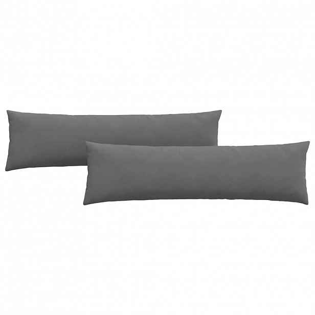 vidaXL Pohovkové polštáře 2 ks textil Tmavě šedá 145 x 40 cm