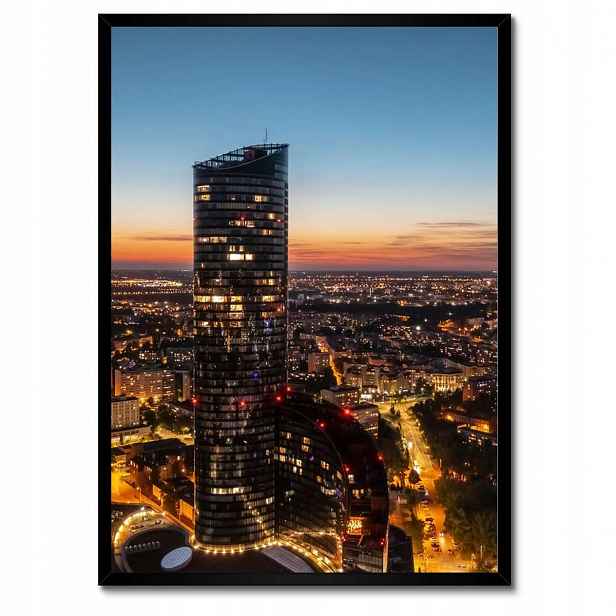 Plakáty v rámu 50x70 Vratislav noc panorama