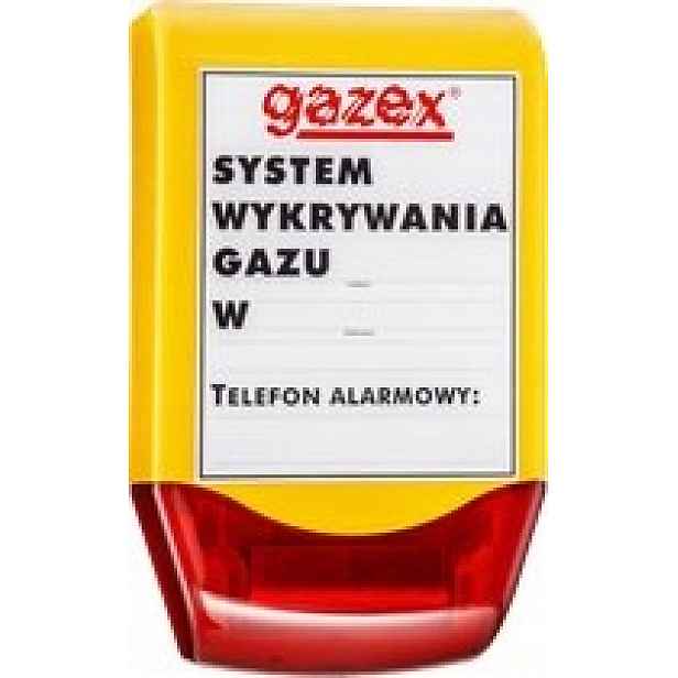 Akusticko-optický signalizátor 12 V s informačním nápisem IP44 SL-21
