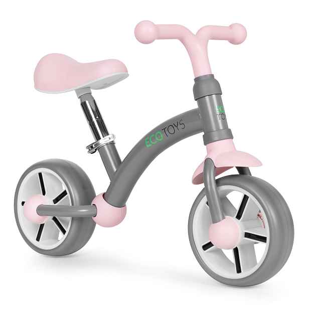 Dětské odrážedlo EVA ECOTOYS šedé/růžové