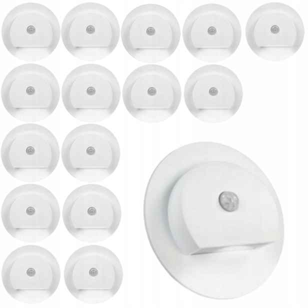 16 X Led Schodišťová Lampa Pro Osvětlení Schodů Se Senzorem Pohybu Soumraku