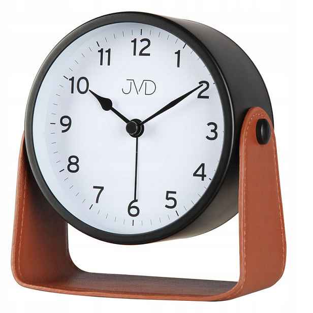 Velký Černý Budík Jvd SRP2313.1 Tichý Mechanismus Nastavení Úhlu Kůže 12 cm