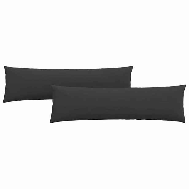 vidaXL Pohovkové polštáře 2 ks textil Černá 145 x 40 cm
