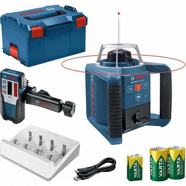 Bosch - Rotační laser, dosah 300 m, s příslušenstvím 0601061505