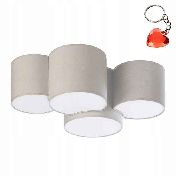 Stropní svítidlo Šedá lampa 4 zdroje E27 Maximálně 60 W 30 cm Tk Lighting