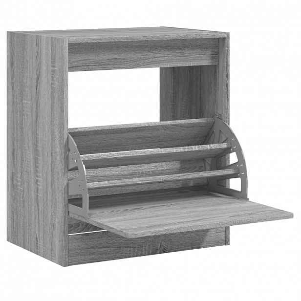 vidaXL Botník šedý sonoma 60 x 42 x 69 cm kompozitní dřevo
