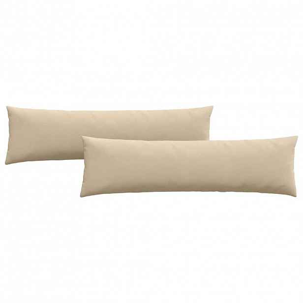 vidaXL Pohovkové polštáře 2 ks textil Krémová 145 x 40 cm