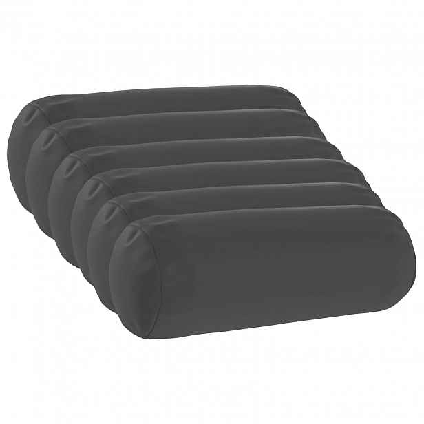 vidaXL Povlak na polštář 6 pcs HEERLEN Antracitová Ø 15 x 40 cm