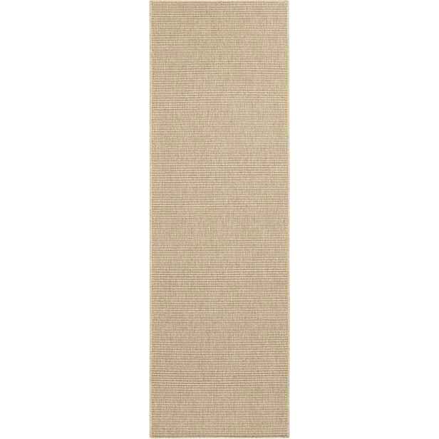 Běhoun béžový plochý, provázkový 80x500 cm