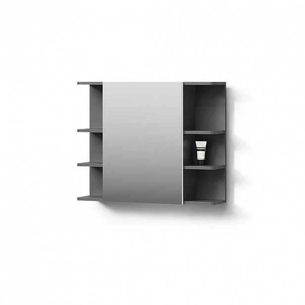 Livinity® KOUPELNOVÁ ZRCADLOVÁ SKŘÍŇKA Fucino Antracit 79.6 x 64 cm