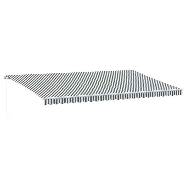 vidaXL Ručně zatahovací markýza s LED antracitová a bílá 600 x 350 cm