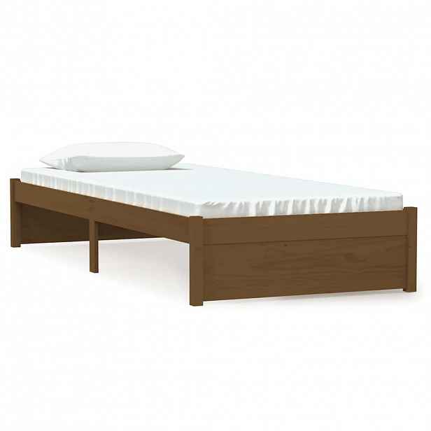 vidaXL Rám postele medově hnědý masivní dřevo 75x190cm malé jednolůžko